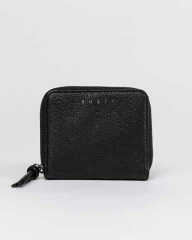 Womans Astoria Compact Wallet in Black