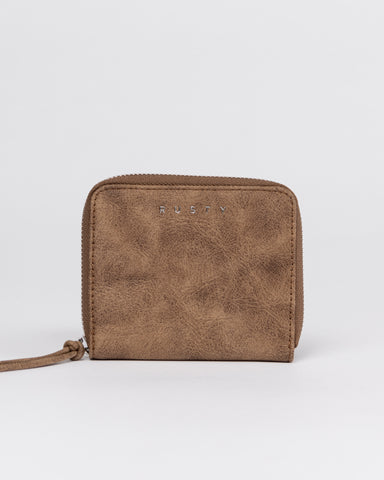 Womans Astoria Compact Wallet in Brown