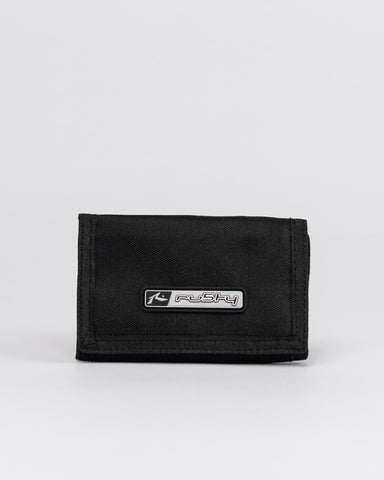 Mens Cyber Tri-fold Wallet in Black