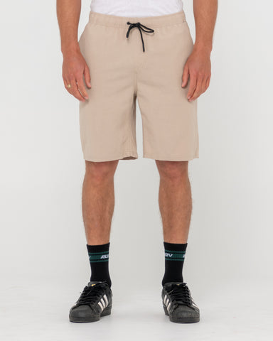 Man wearing Overtone Elastic Short in Nude