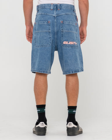 Man wearing Flip Daddy 2.0 Jort - Middy Blue in Blue