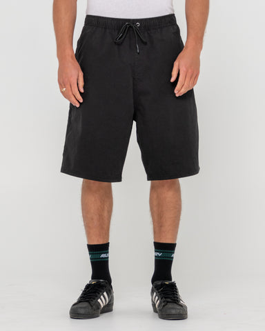 Man wearing Wear Eva Elastic Short in Black