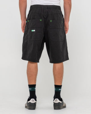 Man wearing Wear Eva Elastic Short in Black