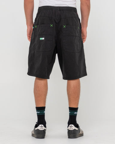 Man wearing Wear Eva Elastic Short in Black