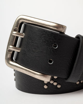 Womens Tease Leather Stud Belt in Black