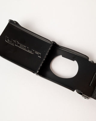 Mens Double Dip Webbing Belt in Black 1