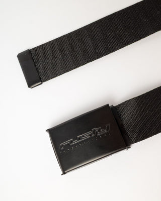 Mens Double Dip Webbing Belt in Black 1