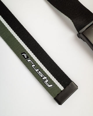 Mens Double Dip Webbing Belt in Black 1