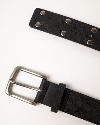 Mens Worn Out Stud Belt in Black