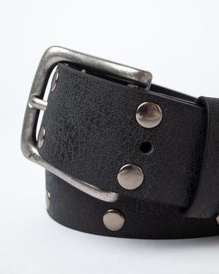 Mens Worn Out Stud Belt in Black