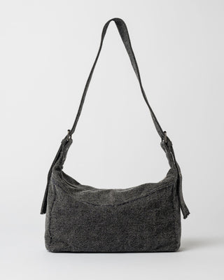 Womens Roxanne Denim Shoulder Bag in Washed Black