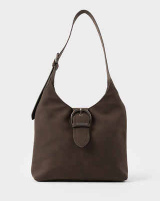 Womens Rodeo Suede Shoulder Bag in Pinecone