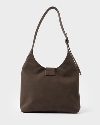 Womens Rodeo Suede Shoulder Bag in Pinecone
