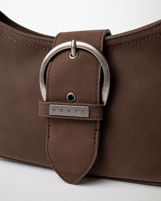 Womens Rodeo Suede Handbag in Pinecone