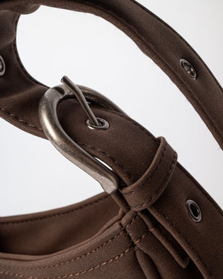 Womens Rodeo Suede Handbag in Pinecone