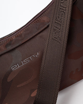 Womens Stellar Nylon Camo Crossbody Bag in Java