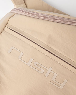 Womens Free Run Nylon Sling Backpack in Oatmeal