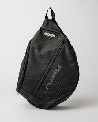 Mens Voltage Sling Bag in Black / Sulphur