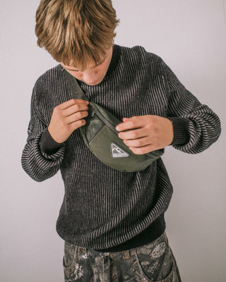 Mens Trisector Crossbody Bag in Shadow Army