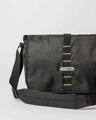 Mens Voltage Messenger Bag in Black / Sulphur