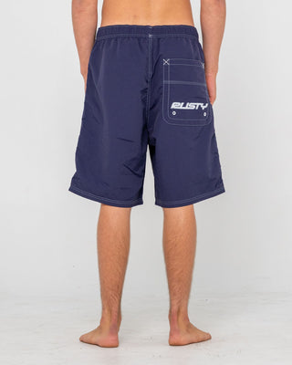 Man wearing Flip Daddy Boardshort in Navy Blue 2