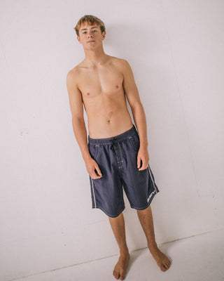 Man wearing Flip Daddy Boardshort in Navy Blue 2