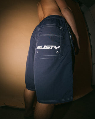 Man wearing Flip Daddy Boardshort in Navy Blue 2
