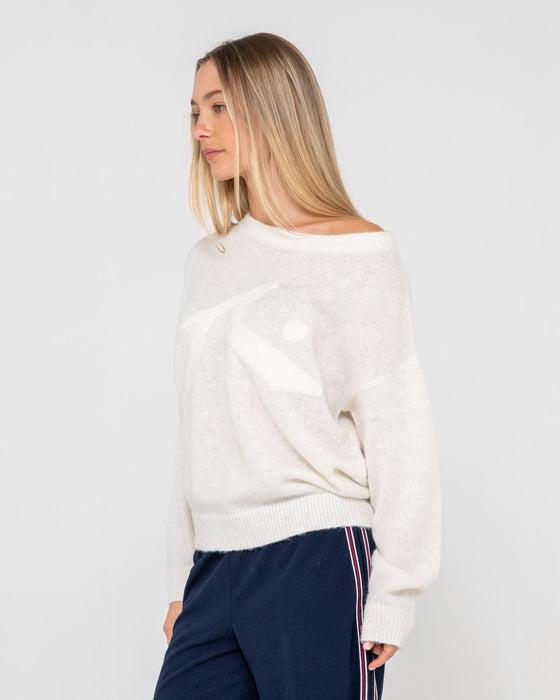 woman-wearing-miles-open-knit-crew-in-white