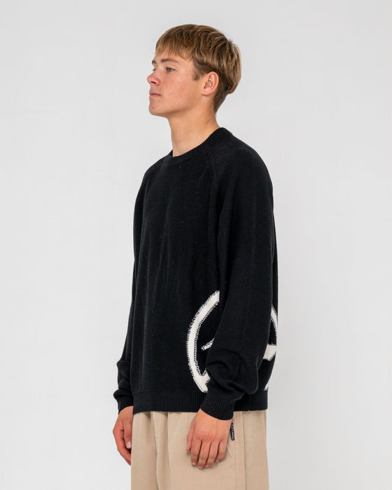 man-wearing-verso-knitted-crew-in-black