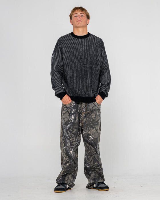 man-wearing-cubes-cord-knit-sweater-in-black