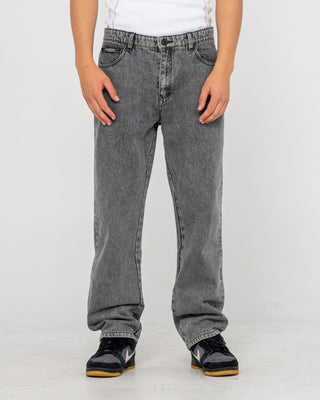 Man wearing Ramone Jean in Washed Black