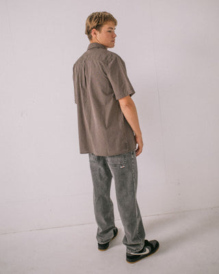 Man wearing Ramone Jean in Washed Black