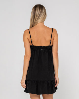 Woman wearing Mary Weather Slip Dress in Black