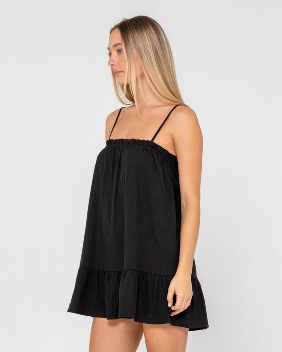 woman-wearing-mary-weather-slip-dress-in-black