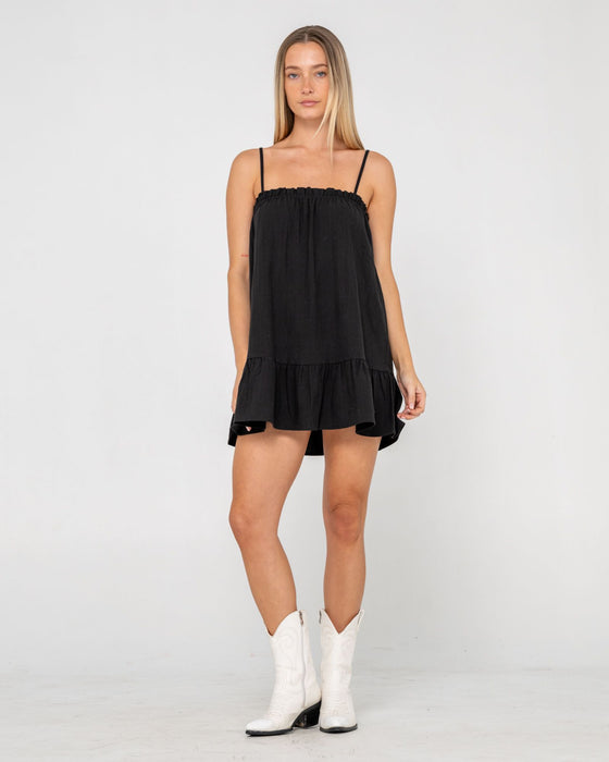 woman-wearing-mary-weather-slip-dress-in-black