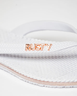 Womens Flippin Thong in White / Rose Gld Glt