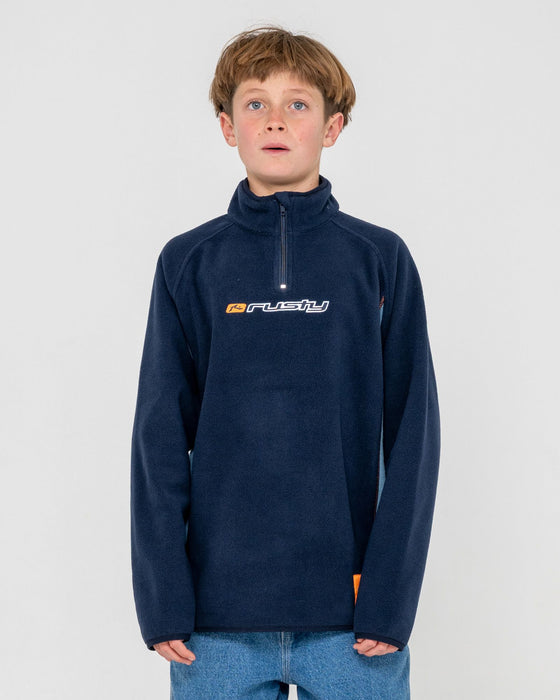 boy-wearing-blizzard-quarter-zip-polar-fleece-boys-in-navy-blue