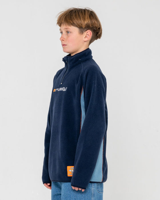boy-wearing-blizzard-quarter-zip-polar-fleece-boys-in-navy-blue