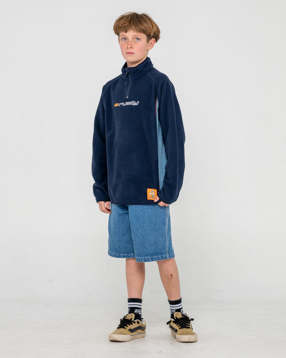 boy-wearing-blizzard-quarter-zip-polar-fleece-boys-in-navy-blue