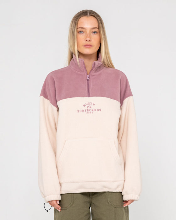 woman-wearing-central-division-crew-polar-fleece-in-pink-a-boo