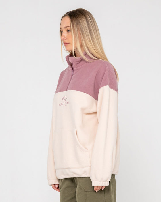 woman-wearing-central-division-crew-polar-fleece-in-pink-a-boo