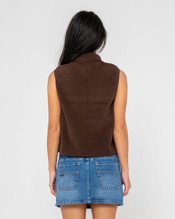 woman-wearing-bless-up-polar-fleece-vest-in-java