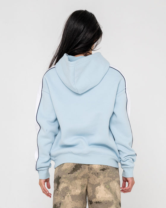 woman-wearing-hailstone-oversized-hooded-fleece-in-retro-blue