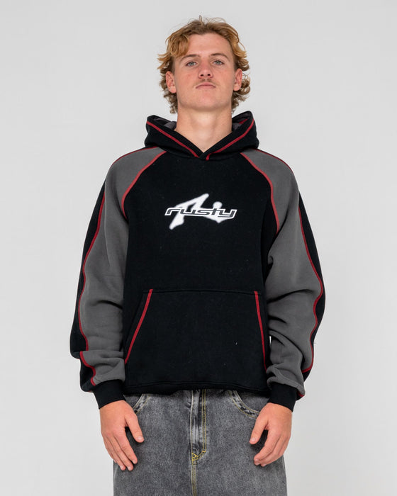 man-wearing-paneka-hooded-fleece-in-black