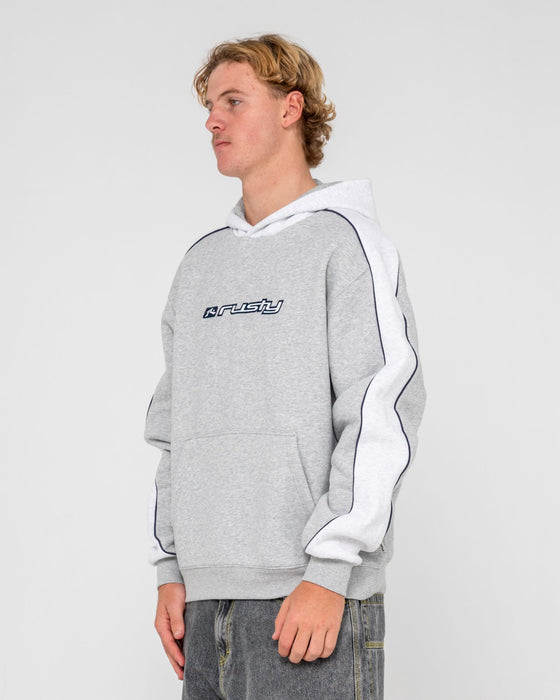 man-wearing-panela-anderson-2-0-hooded-fleece-in-grey-marle