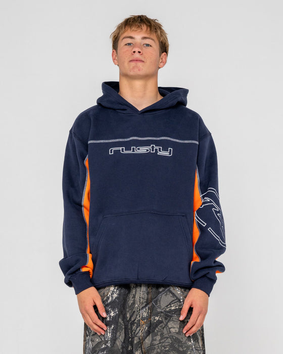 man-wearing-titan-hooded-fleece-in-navy-blue
