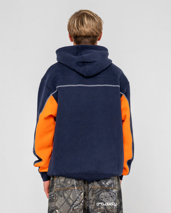 man-wearing-titan-hooded-fleece-in-navy-blue