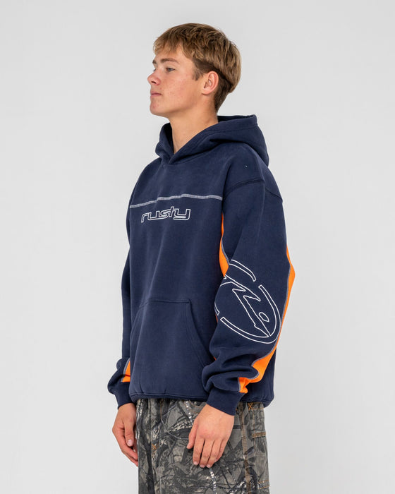 man-wearing-titan-hooded-fleece-in-navy-blue