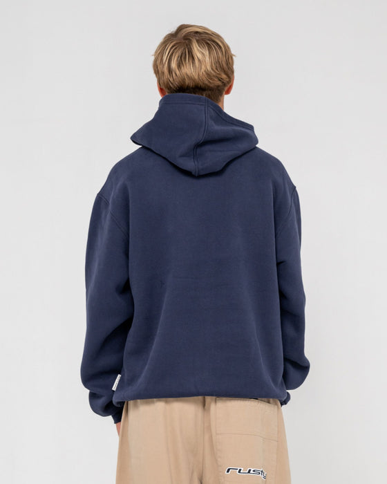 man-wearing-flip-daddy-2-0-hooded-fleece-in-navy-blue