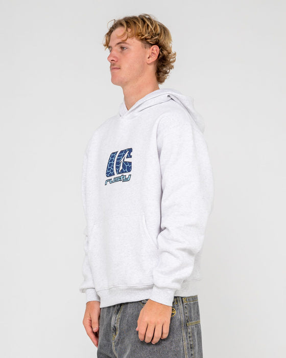 man-wearing-predator-hooded-fleece-in-ecru-marle